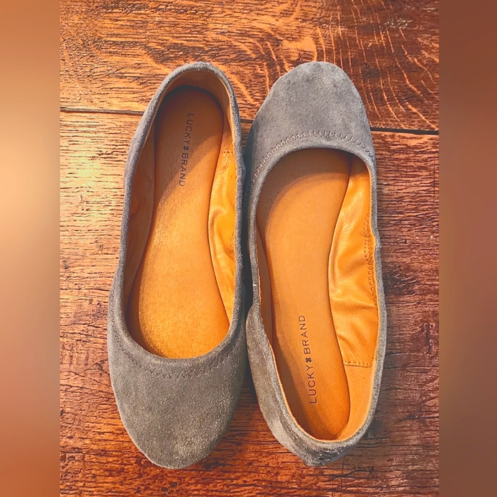 Lucky Gray Ballet Flats, size 8.5